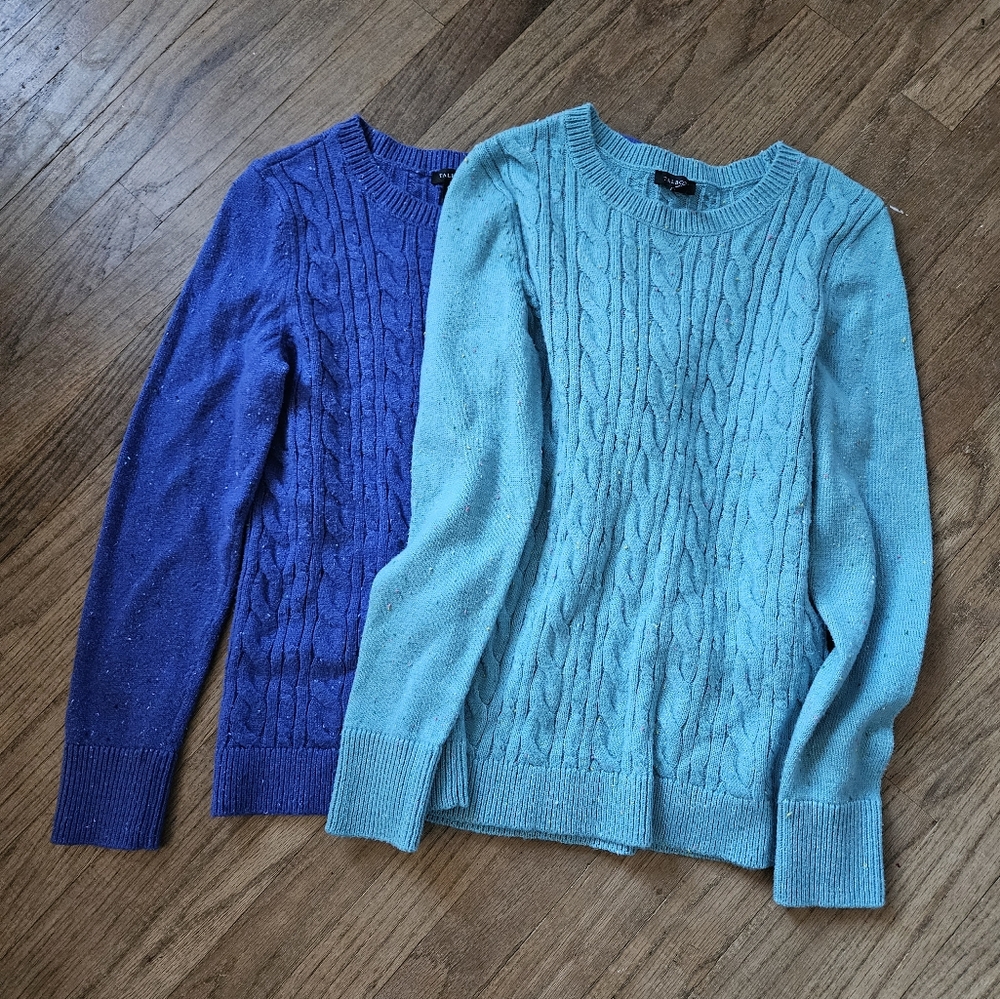 Talbots Sweater Lot Blues